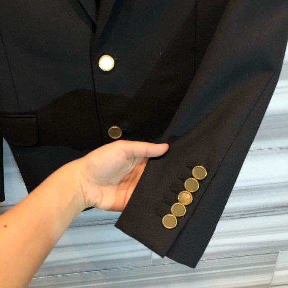 Saint Laurent black virgin wool gabardine blazer - Picture 7 of 8